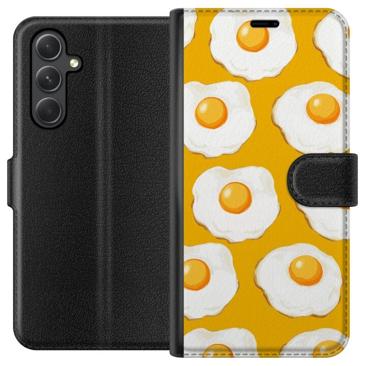 Plånboksfodral till Samsung Galaxy A35 med Stekt ägg motiv i gruppen SMARTPHONE & SURFPLATTOR / Mobilskydd / Samsung hos TP E-commerce Nordic AB (A59365)