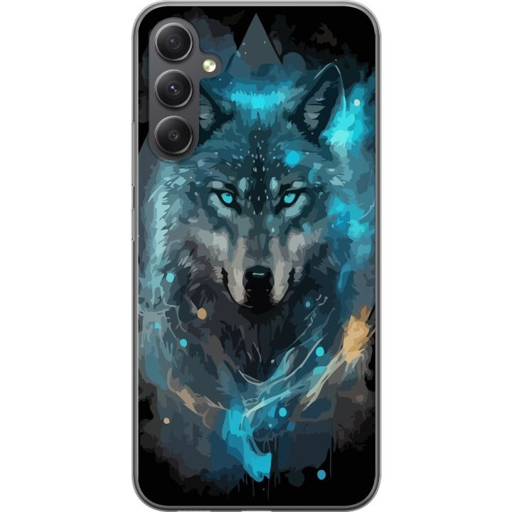 Mobilskal till Samsung Galaxy A35 med Varg motiv i gruppen SMARTPHONE & SURFPLATTOR / Mobilskydd / Samsung hos TP E-commerce Nordic AB (A59395)