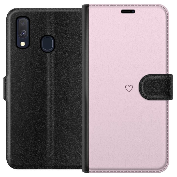 Plånboksfodral till Samsung Galaxy A40 med Hjärta motiv i gruppen SMARTPHONE & SURFPLATTOR / Mobilskydd / Samsung hos TP E-commerce Nordic AB (A59463)