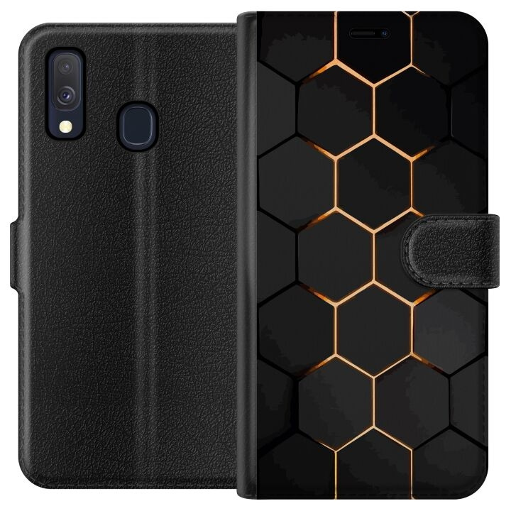 Plånboksfodral till Samsung Galaxy A40 med Lyxigt Mönster motiv i gruppen SMARTPHONE & SURFPLATTOR / Mobilskydd / Samsung hos TP E-commerce Nordic AB (A59469)