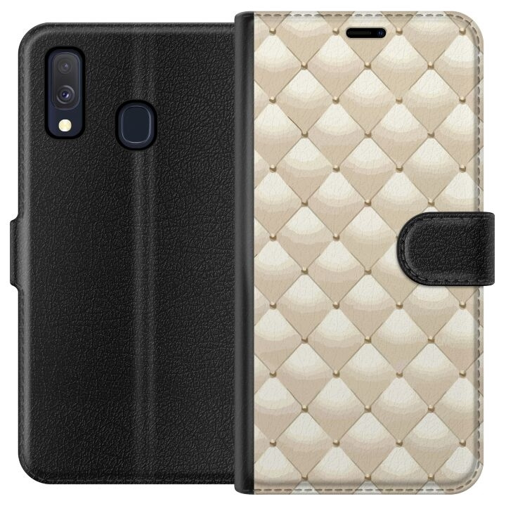Plånboksfodral till Samsung Galaxy A40 med Guldglans motiv i gruppen SMARTPHONE & SURFPLATTOR / Mobilskydd / Samsung hos TP E-commerce Nordic AB (A59470)