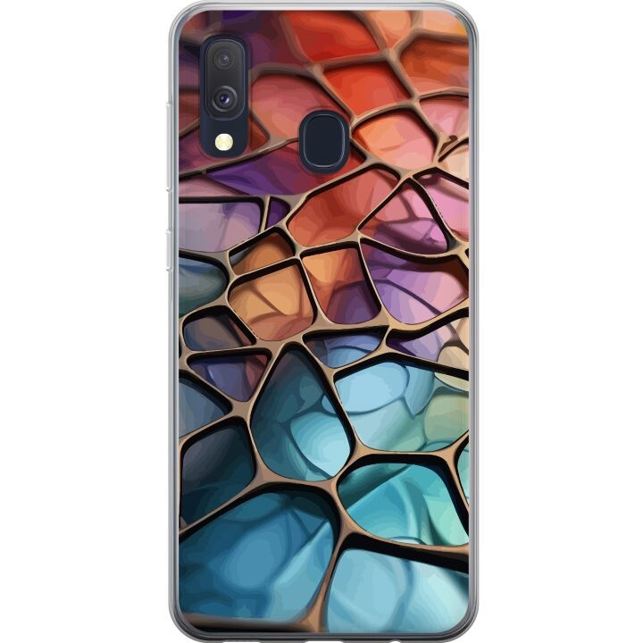 Mobilskal till Samsung Galaxy A40 med Metalliskt mönster motiv i gruppen SMARTPHONE & SURFPLATTOR / Mobilskydd / Samsung hos TP E-commerce Nordic AB (A59481)