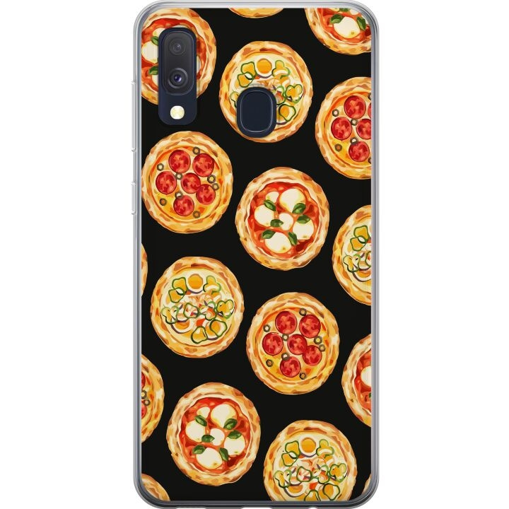 Mobilskal till Samsung Galaxy A40 med Pizza motiv i gruppen SMARTPHONE & SURFPLATTOR / Mobilskydd / Samsung hos TP E-commerce Nordic AB (A59484)