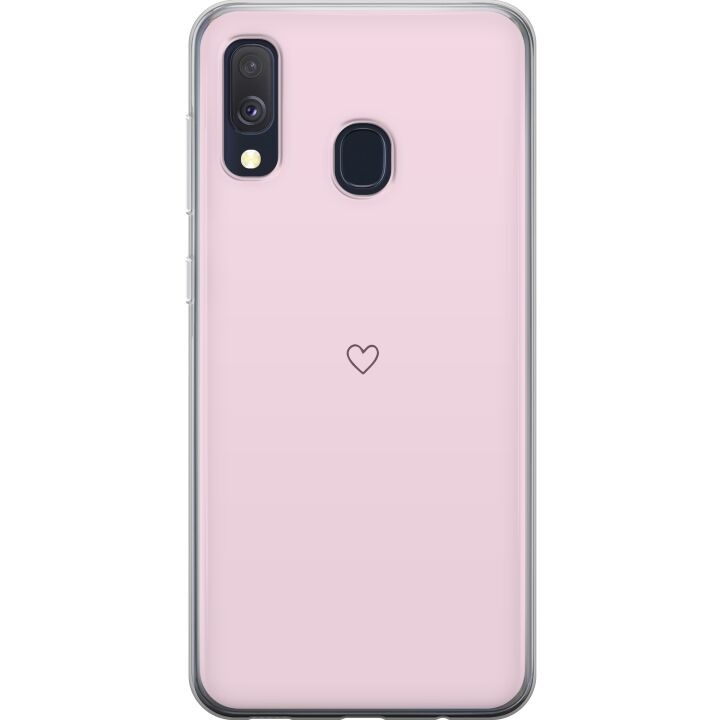 Mobilskal till Samsung Galaxy A40 med Hjärta motiv i gruppen SMARTPHONE & SURFPLATTOR / Mobilskydd / Samsung hos TP E-commerce Nordic AB (A59490)
