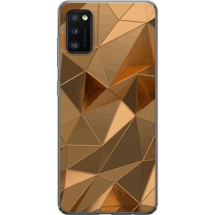 Mobilskal till Samsung Galaxy A41 med 3D Guld motiv i gruppen SMARTPHONE & SURFPLATTOR / Mobilskydd / Samsung hos TP E-commerce Nordic AB (A59549)