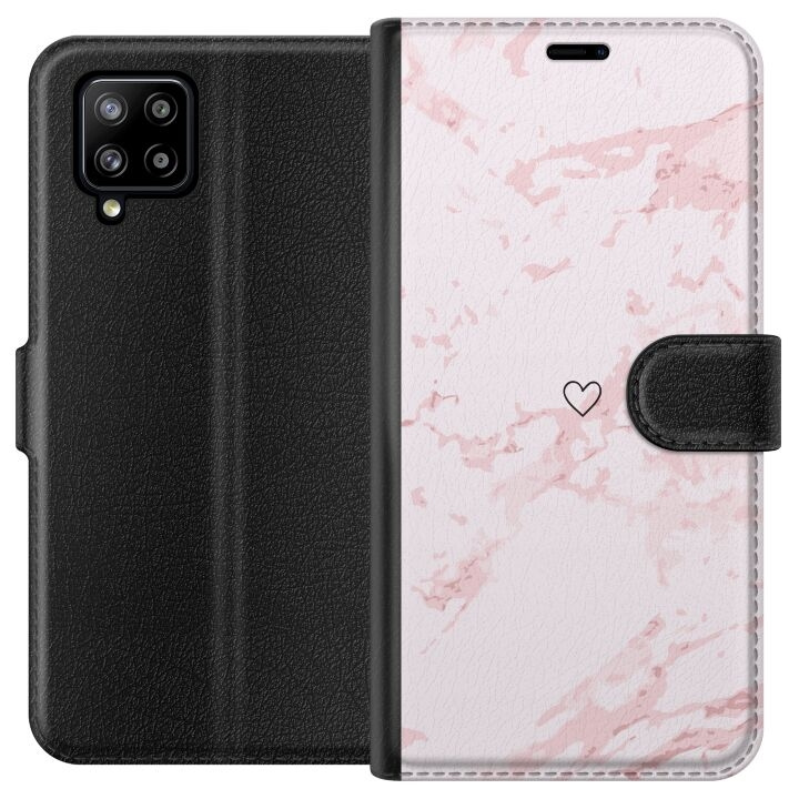 Plånboksfodral till Samsung Galaxy A42 5G med Rosa Hjärta motiv i gruppen SMARTPHONE & SURFPLATTOR / Mobilskydd / Samsung hos TP E-commerce Nordic AB (A59575)