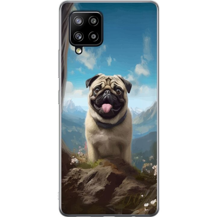 Mobilskal till Samsung Galaxy A42 5G med Glad Hund motiv i gruppen SMARTPHONE & SURFPLATTOR / Mobilskydd / Samsung hos TP E-commerce Nordic AB (A59597)