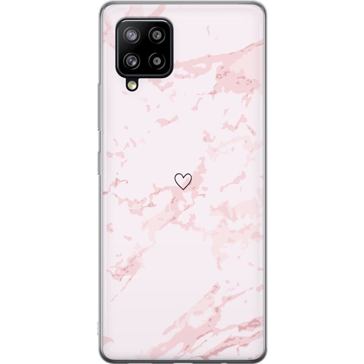 Mobilskal till Samsung Galaxy A42 5G med Rosa Hjärta motiv i gruppen SMARTPHONE & SURFPLATTOR / Mobilskydd / Samsung hos TP E-commerce Nordic AB (A59602)