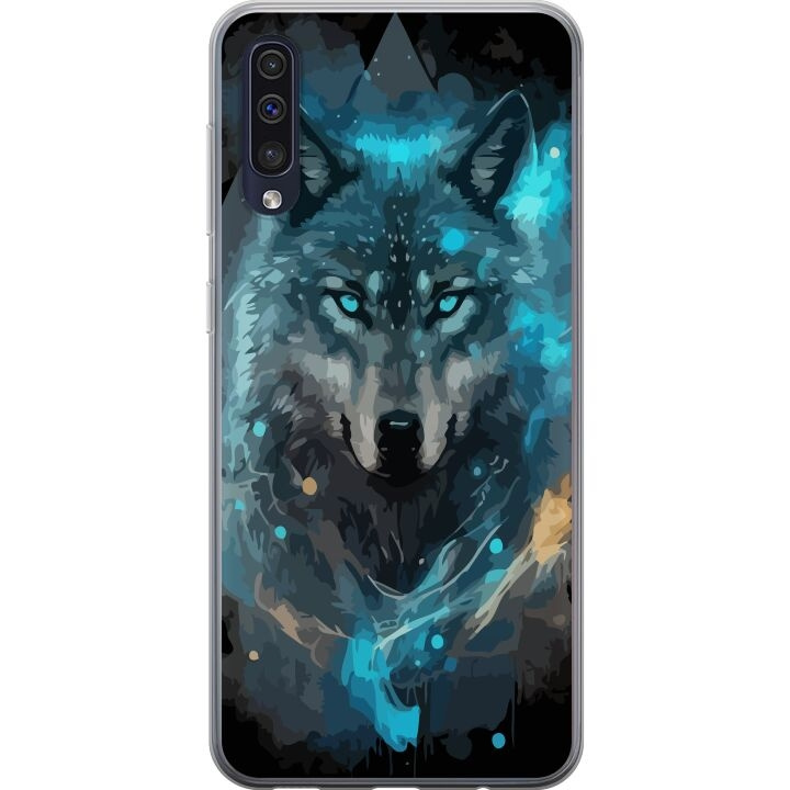 Mobilskal till Samsung Galaxy A50 med Varg motiv i gruppen SMARTPHONE & SURFPLATTOR / Mobilskydd / Samsung hos TP E-commerce Nordic AB (A59638)