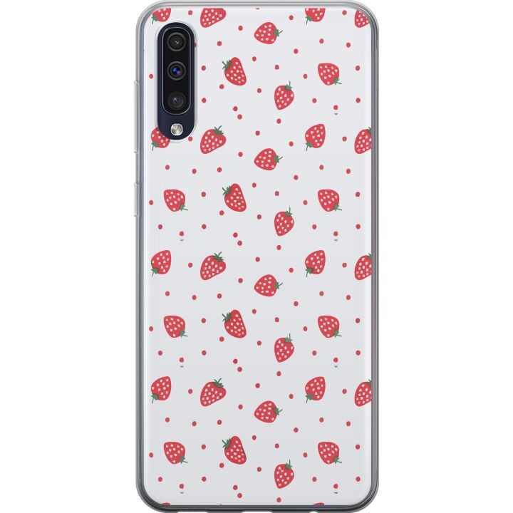 Mobilskal till Samsung Galaxy A50 med Jordgubbar motiv i gruppen SMARTPHONE & SURFPLATTOR / Mobilskydd / Samsung hos TP E-commerce Nordic AB (A59650)