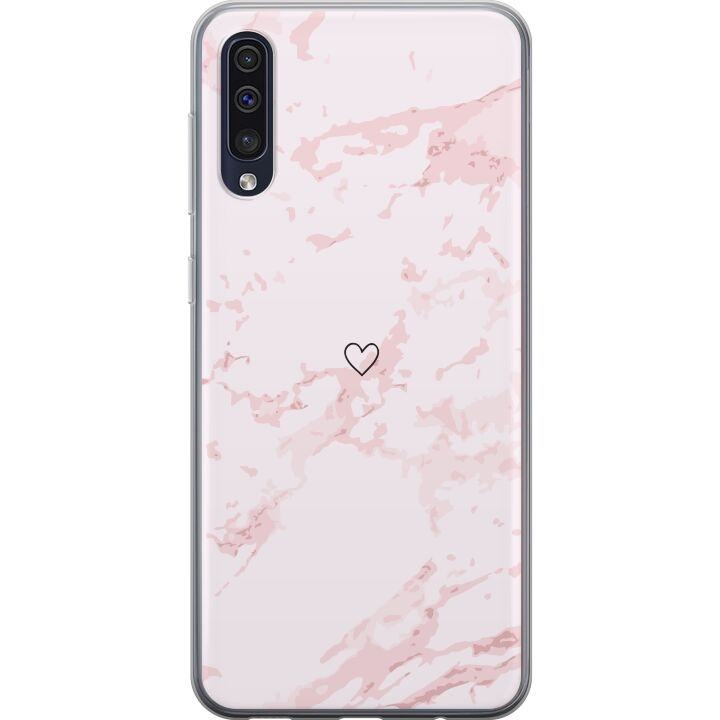 Mobilskal till Samsung Galaxy A50 med Rosa Hjärta motiv i gruppen SMARTPHONE & SURFPLATTOR / Mobilskydd / Samsung hos TP E-commerce Nordic AB (A59656)