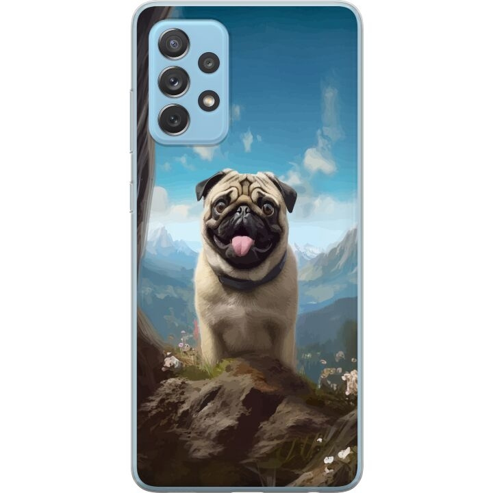 Mobilskal till Samsung Galaxy A52 5G med Glad Hund motiv i gruppen SMARTPHONE & SURFPLATTOR / Mobilskydd / Samsung hos TP E-commerce Nordic AB (A59759)