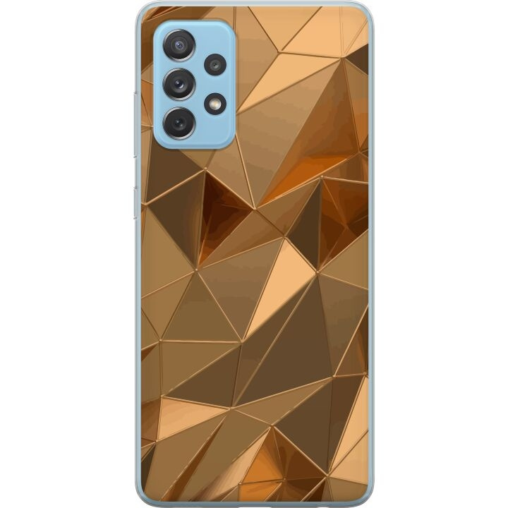 Mobilskal till Samsung Galaxy A52 5G med 3D Guld motiv i gruppen SMARTPHONE & SURFPLATTOR / Mobilskydd / Samsung hos TP E-commerce Nordic AB (A59765)