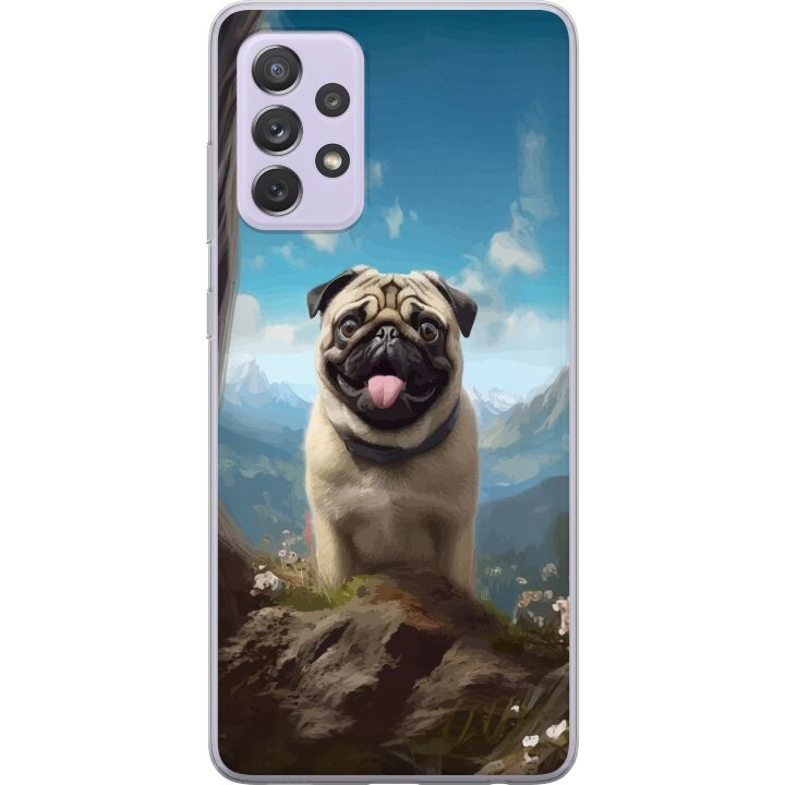 Mobilskal till Samsung Galaxy A52s 5G med Glad Hund motiv i gruppen SMARTPHONE & SURFPLATTOR / Mobilskydd / Samsung hos TP E-commerce Nordic AB (A59813)