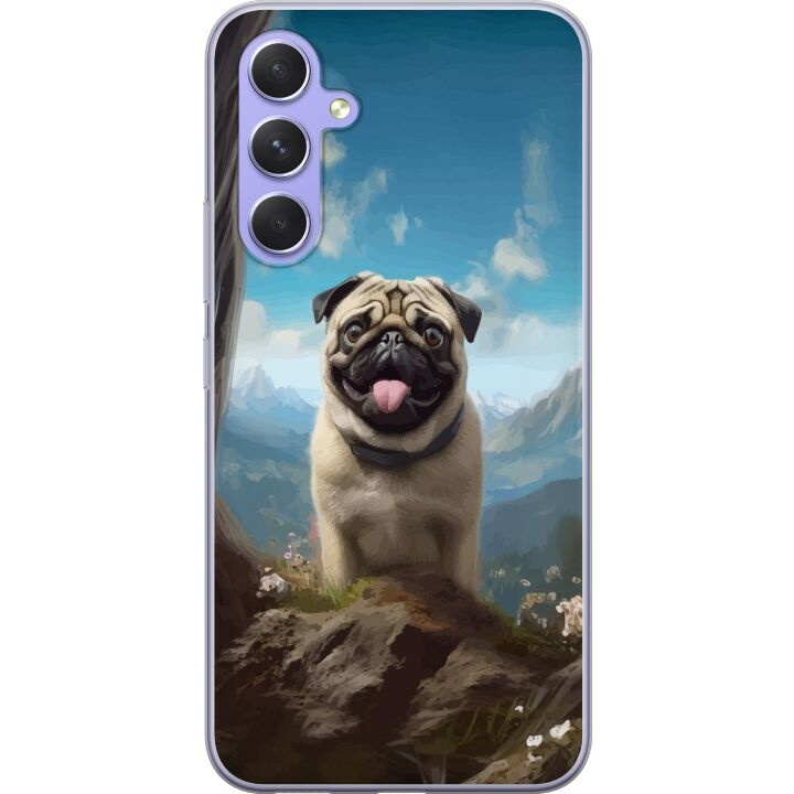 Mobilskal till Samsung Galaxy A54 med Glad Hund motiv i gruppen SMARTPHONE & SURFPLATTOR / Mobilskydd / Samsung hos TP E-commerce Nordic AB (A59921)