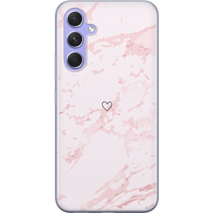 Mobilskal till Samsung Galaxy A54 med Rosa Hjärta motiv i gruppen SMARTPHONE & SURFPLATTOR / Mobilskydd / Samsung hos TP E-commerce Nordic AB (A59926)