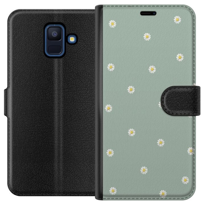 Plånboksfodral till Samsung Galaxy A6 (2018) med Prästkragar motiv i gruppen SMARTPHONE & SURFPLATTOR / Mobilskydd / Samsung hos TP E-commerce Nordic AB (A59961)