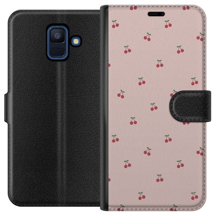 Plånboksfodral till Samsung Galaxy A6 (2018) med Körsbär motiv i gruppen SMARTPHONE & SURFPLATTOR / Mobilskydd / Samsung hos TP E-commerce Nordic AB (A59964)