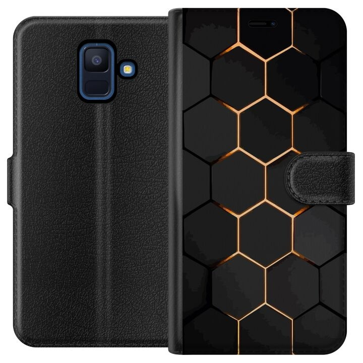Plånboksfodral till Samsung Galaxy A6 (2018) med Lyxigt Mönster motiv i gruppen SMARTPHONE & SURFPLATTOR / Mobilskydd / Samsung hos TP E-commerce Nordic AB (A59982)