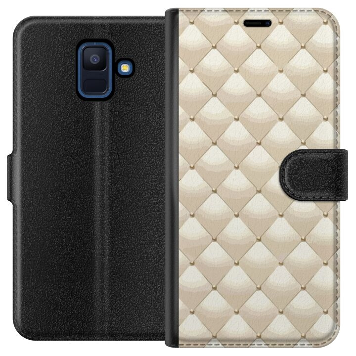 Plånboksfodral till Samsung Galaxy A6 (2018) med Guldglans motiv i gruppen SMARTPHONE & SURFPLATTOR / Mobilskydd / Samsung hos TP E-commerce Nordic AB (A59983)