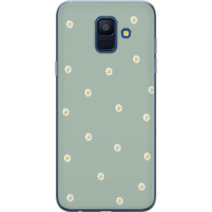 Mobilskal till Samsung Galaxy A6 (2018) med Prästkragar motiv i gruppen SMARTPHONE & SURFPLATTOR / Mobilskydd / Samsung hos TP E-commerce Nordic AB (A59988)