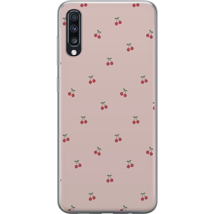 Mobilskal till Samsung Galaxy A70 med Körsbär motiv i gruppen SMARTPHONE & SURFPLATTOR / Mobilskydd / Samsung hos TP E-commerce Nordic AB (A60018)