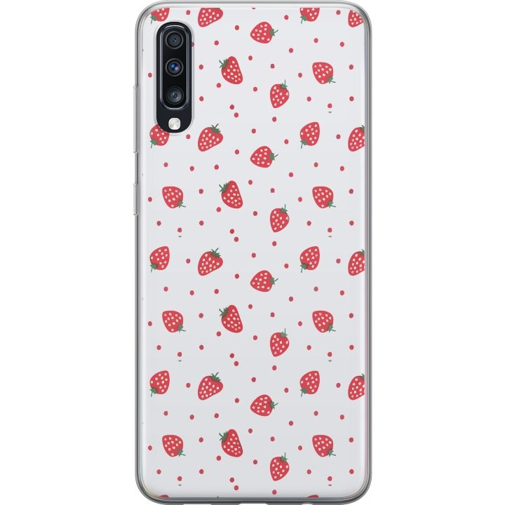 Mobilskal till Samsung Galaxy A70 med Jordgubbar motiv i gruppen SMARTPHONE & SURFPLATTOR / Mobilskydd / Samsung hos TP E-commerce Nordic AB (A60028)