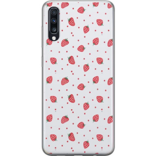 Mobilskal till Samsung Galaxy A70 med Jordgubbar motiv
