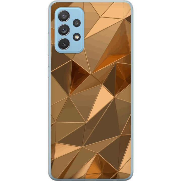 Mobilskal till Samsung Galaxy A72 5G med 3D Guld motiv i gruppen SMARTPHONE & SURFPLATTOR / Mobilskydd / Samsung hos TP E-commerce Nordic AB (A60170)