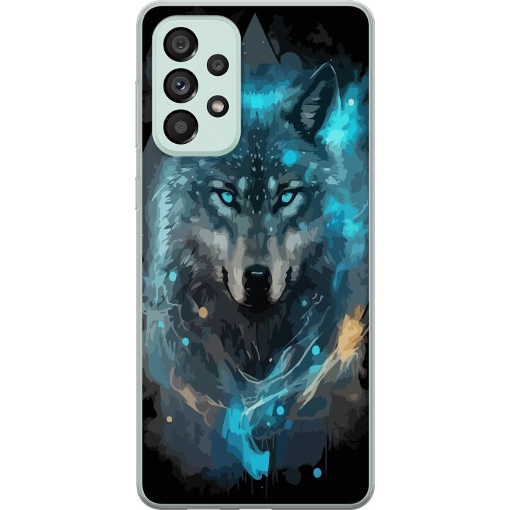 Mobilskal till Samsung Galaxy A73 5G med Varg motiv i gruppen SMARTPHONE & SURFPLATTOR / Mobilskydd / Samsung hos TP E-commerce Nordic AB (A60178)