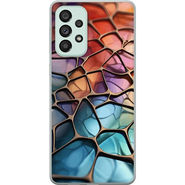 Mobilskal till Samsung Galaxy A73 5G med Metalliskt mönster motiv i gruppen SMARTPHONE & SURFPLATTOR / Mobilskydd / Samsung hos TP E-commerce Nordic AB (A60183)