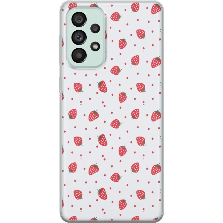 Mobilskal till Samsung Galaxy A73 5G med Jordgubbar motiv i gruppen SMARTPHONE & SURFPLATTOR / Mobilskydd / Samsung hos TP E-commerce Nordic AB (A60190)