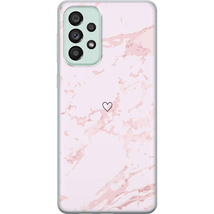 Mobilskal till Samsung Galaxy A73 5G med Rosa Hjärta motiv i gruppen SMARTPHONE & SURFPLATTOR / Mobilskydd / Samsung hos TP E-commerce Nordic AB (A60196)