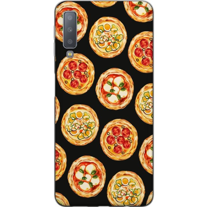 Mobilskal till Samsung Galaxy A7 (2018) med Pizza motiv i gruppen SMARTPHONE & SURFPLATTOR / Mobilskydd / Samsung hos TP E-commerce Nordic AB (A60213)