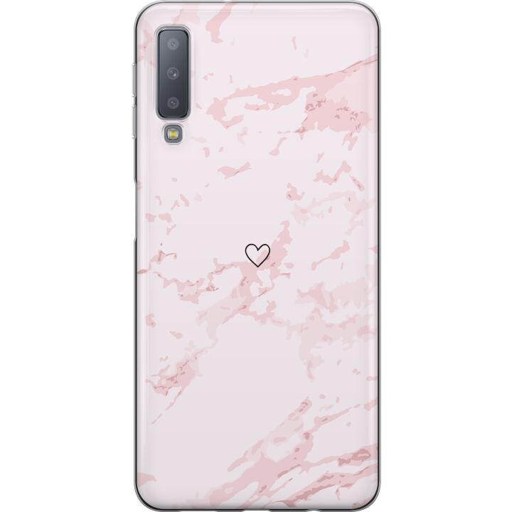 Mobilskal till Samsung Galaxy A7 (2018) med Rosa Hjärta motiv i gruppen SMARTPHONE & SURFPLATTOR / Mobilskydd / Samsung hos TP E-commerce Nordic AB (A60223)