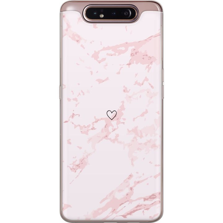 Mobilskal till Samsung Galaxy A80 med Rosa Hjärta motiv i gruppen SMARTPHONE & SURFPLATTOR / Mobilskydd / Samsung hos TP E-commerce Nordic AB (A60250)