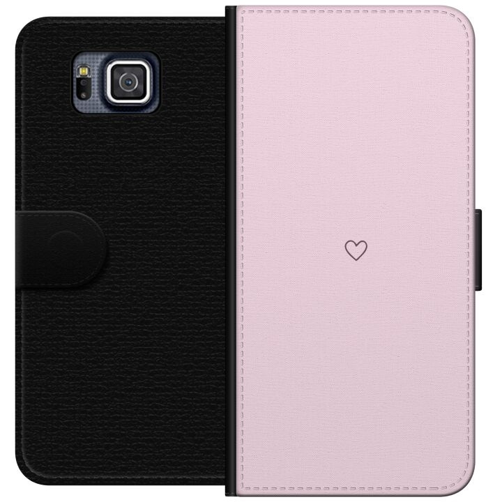 Plånboksfodral till Samsung Galaxy Alpha med Hjärta motiv i gruppen SMARTPHONE & SURFPLATTOR / Mobilskydd / Samsung hos TP E-commerce Nordic AB (A60354)