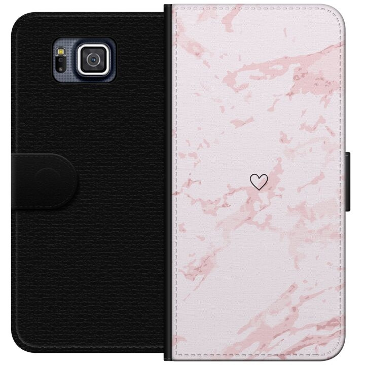 Plånboksfodral till Samsung Galaxy Alpha med Rosa Hjärta motiv i gruppen SMARTPHONE & SURFPLATTOR / Mobilskydd / Samsung hos TP E-commerce Nordic AB (A60358)