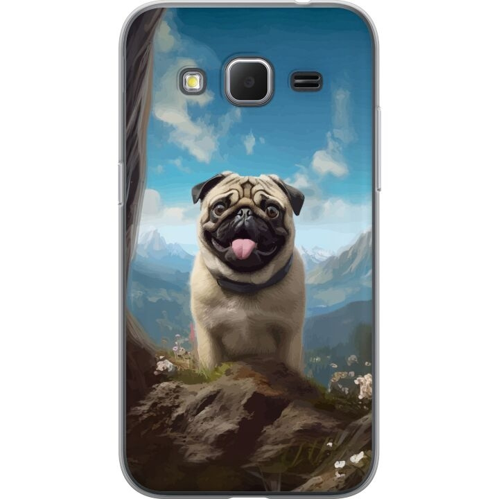 Mobilskal till Samsung Galaxy Core Prime med Glad Hund motiv i gruppen SMARTPHONE & SURFPLATTOR / Mobilskydd / Samsung hos TP E-commerce Nordic AB (A60380)