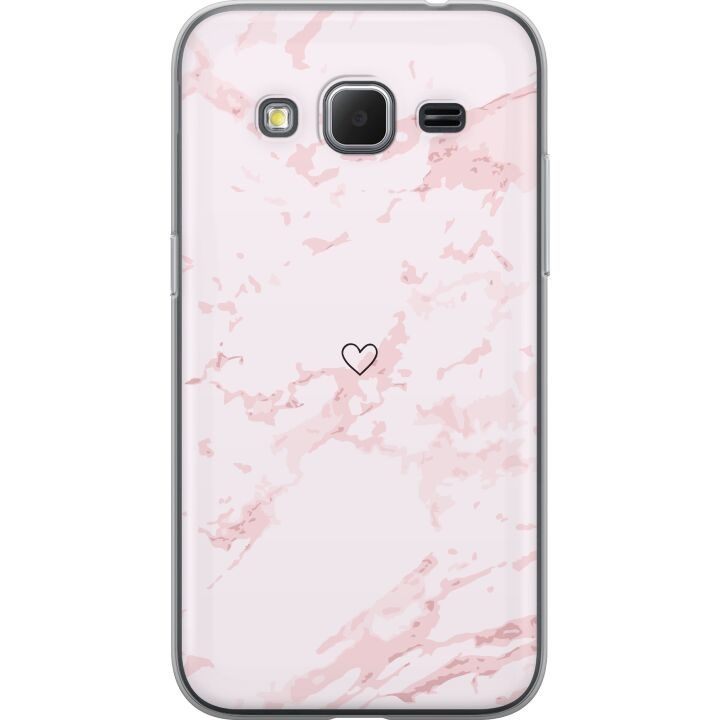Mobilskal till Samsung Galaxy Core Prime med Rosa Hjärta motiv i gruppen SMARTPHONE & SURFPLATTOR / Mobilskydd / Samsung hos TP E-commerce Nordic AB (A60385)