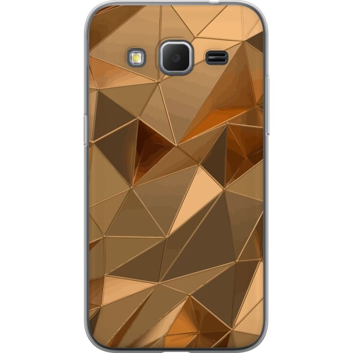 Mobilskal till Samsung Galaxy Core Prime med 3D Guld motiv i gruppen SMARTPHONE & SURFPLATTOR / Mobilskydd / Samsung hos TP E-commerce Nordic AB (A60386)