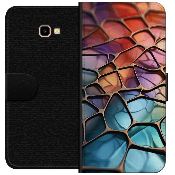 Plånboksfodral till Samsung Galaxy J4+ med Metalliskt mönster motiv i gruppen SMARTPHONE & SURFPLATTOR / Mobilskydd / Samsung hos TP E-commerce Nordic AB (A60399)