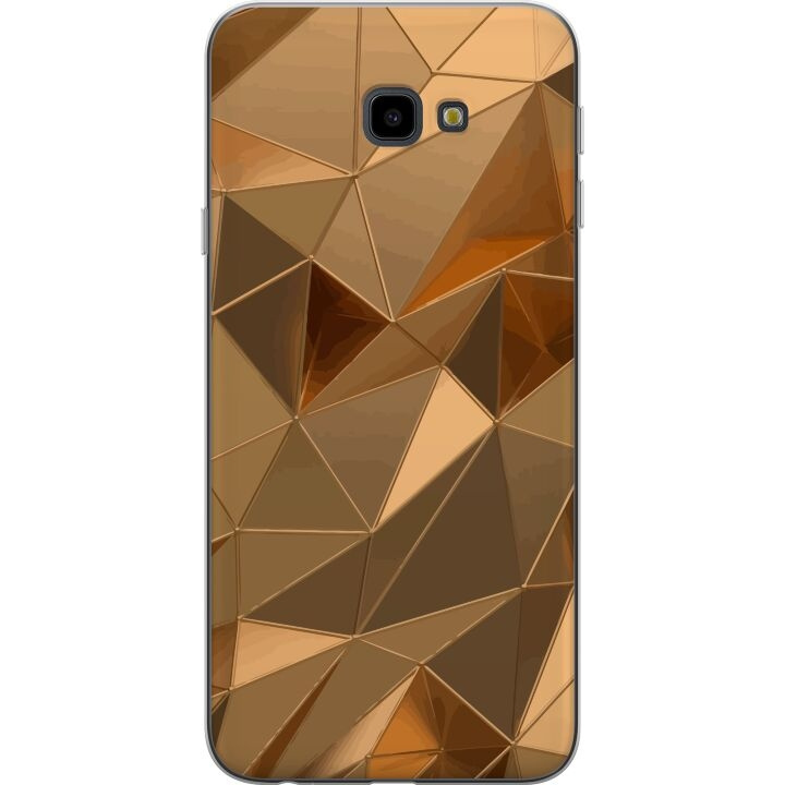 Mobilskal till Samsung Galaxy J4+ med 3D Guld motiv i gruppen SMARTPHONE & SURFPLATTOR / Mobilskydd / Samsung hos TP E-commerce Nordic AB (A60440)
