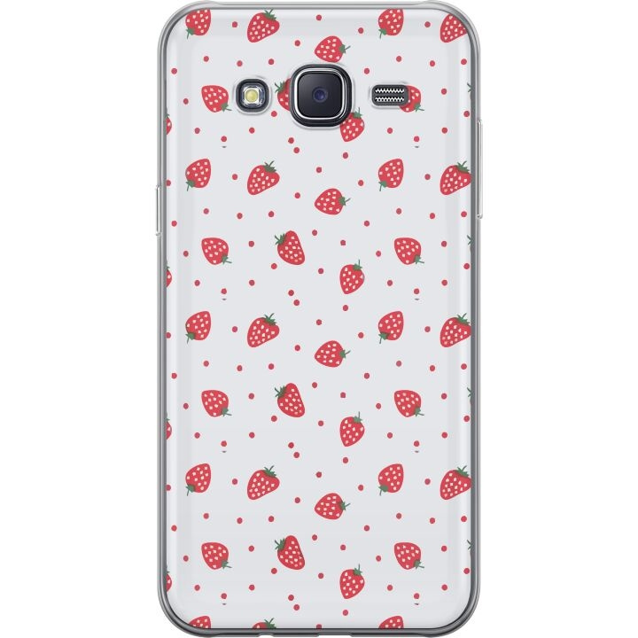Mobilskal till Samsung Galaxy J5 med Jordgubbar motiv i gruppen SMARTPHONE & SURFPLATTOR / Mobilskydd / Samsung hos TP E-commerce Nordic AB (A60460)