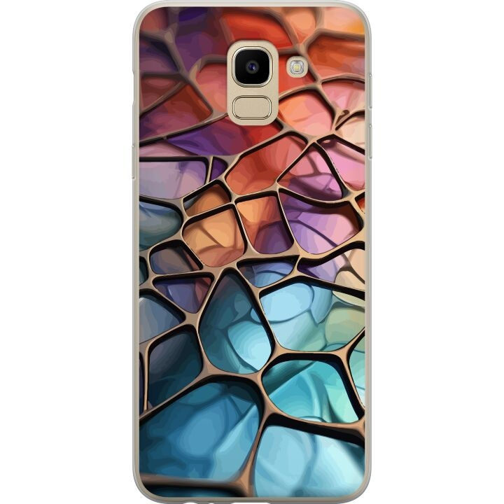 Mobilskal till Samsung Galaxy J6 med Metalliskt mönster motiv i gruppen SMARTPHONE & SURFPLATTOR / Mobilskydd / Samsung hos TP E-commerce Nordic AB (A60480)