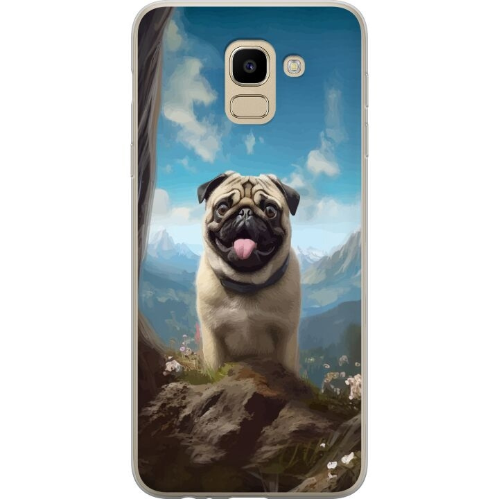 Mobilskal till Samsung Galaxy J6 med Glad Hund motiv i gruppen SMARTPHONE & SURFPLATTOR / Mobilskydd / Samsung hos TP E-commerce Nordic AB (A60488)