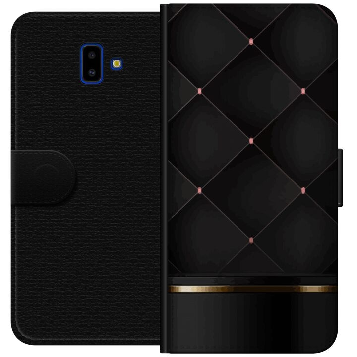 Plånboksfodral till Samsung Galaxy J6+ med Lyxig linje motiv i gruppen SMARTPHONE & SURFPLATTOR / Mobilskydd / Samsung hos TP E-commerce Nordic AB (A60512)