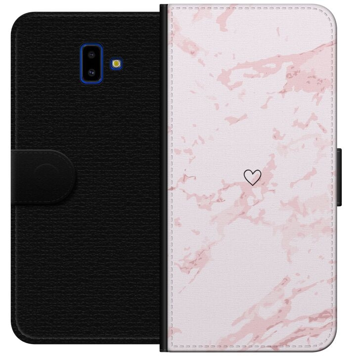 Plånboksfodral till Samsung Galaxy J6+ med Rosa Hjärta motiv i gruppen SMARTPHONE & SURFPLATTOR / Mobilskydd / Samsung hos TP E-commerce Nordic AB (A60520)
