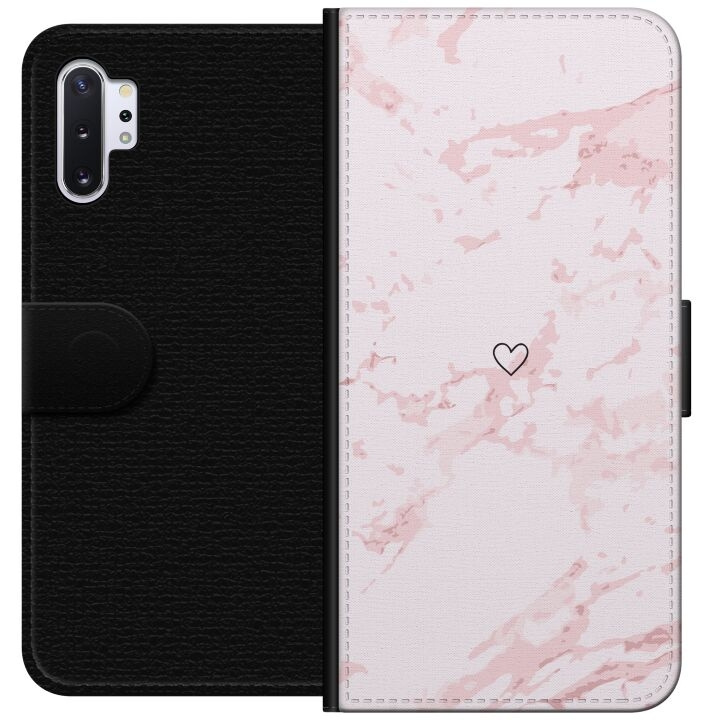 Plånboksfodral till Samsung Galaxy Note10+ med Rosa Hjärta motiv i gruppen SMARTPHONE & SURFPLATTOR / Mobilskydd / Samsung hos TP E-commerce Nordic AB (A60601)