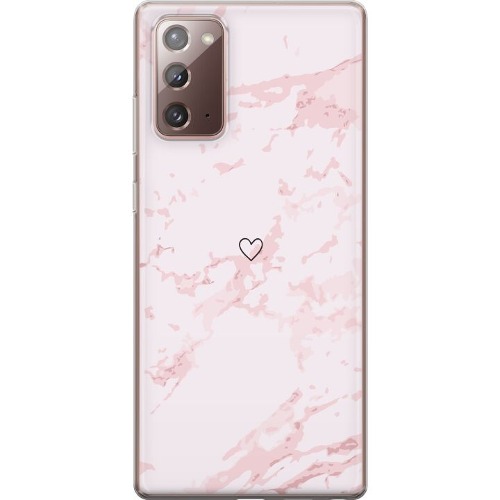 Mobilskal till Samsung Galaxy Note20 med Rosa Hjärta motiv i gruppen SMARTPHONE & SURFPLATTOR / Mobilskydd / Samsung hos TP E-commerce Nordic AB (A60682)
